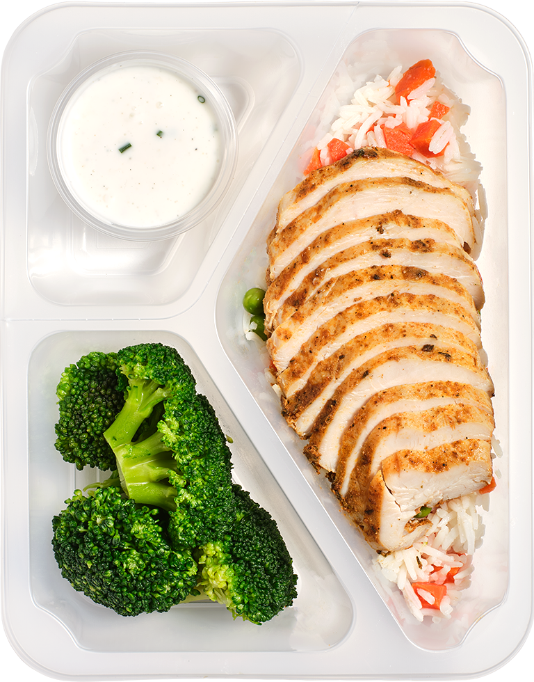 Pierś z kurczaka z ryżem i warzywami