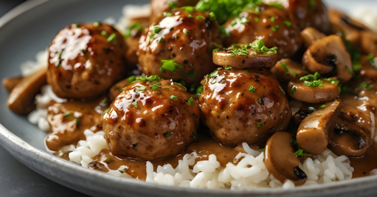 pulpety wołowe w sosie grzybowym