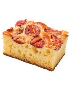 Śliwka na maślanym biszkopcie