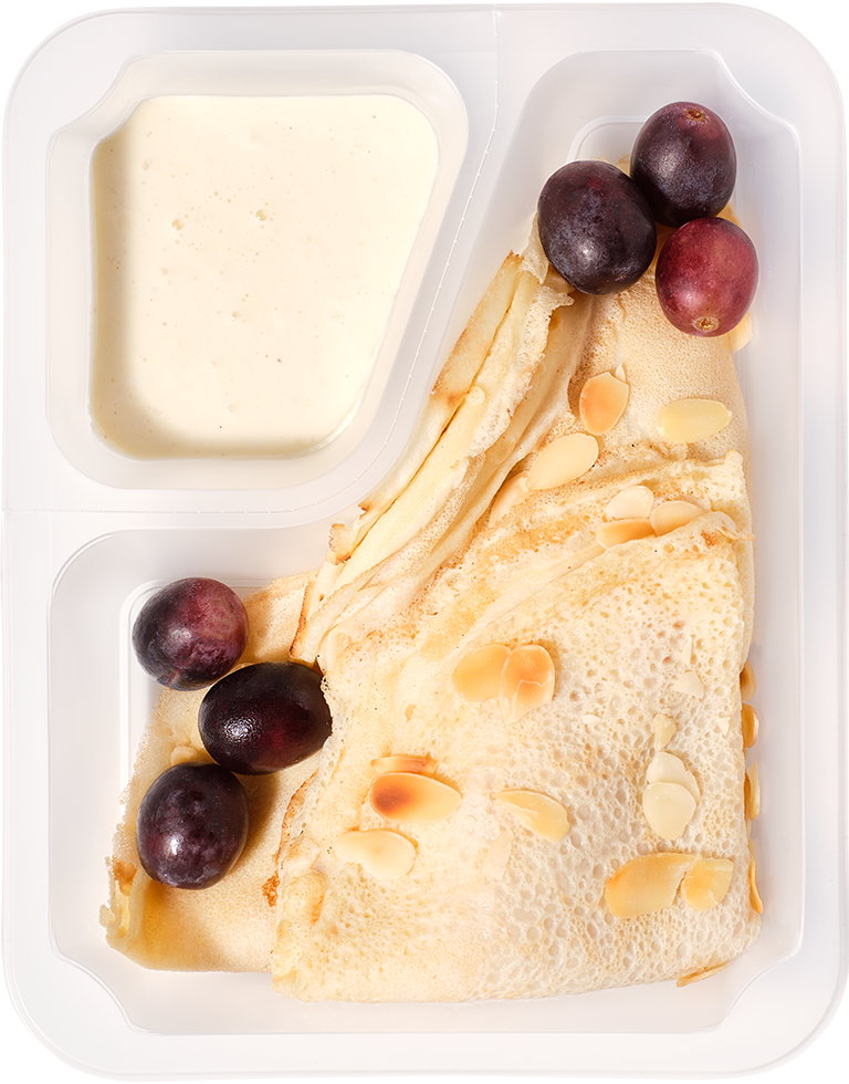 Naleśniki z waniliowym twarożkiem i pieczonymi jabłkami z cynamonem